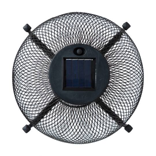 Glitzhome® 11.5" Metal Mesh Solar Powered Lantern with Stand